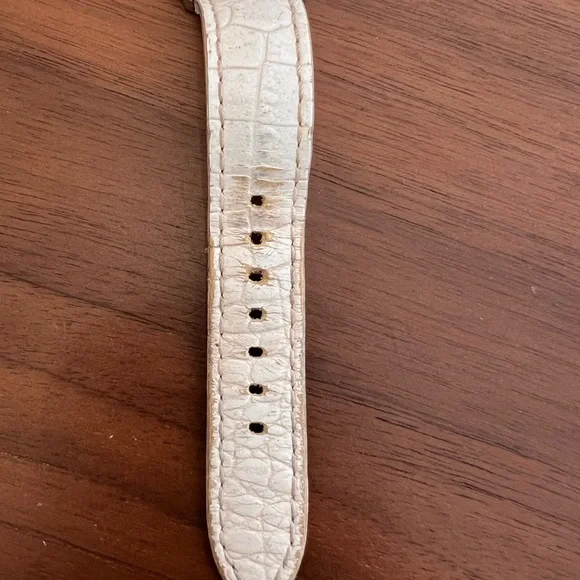 Michael Kors Silver and Cream Watch with Crystal Accents - Picture 3 of 5